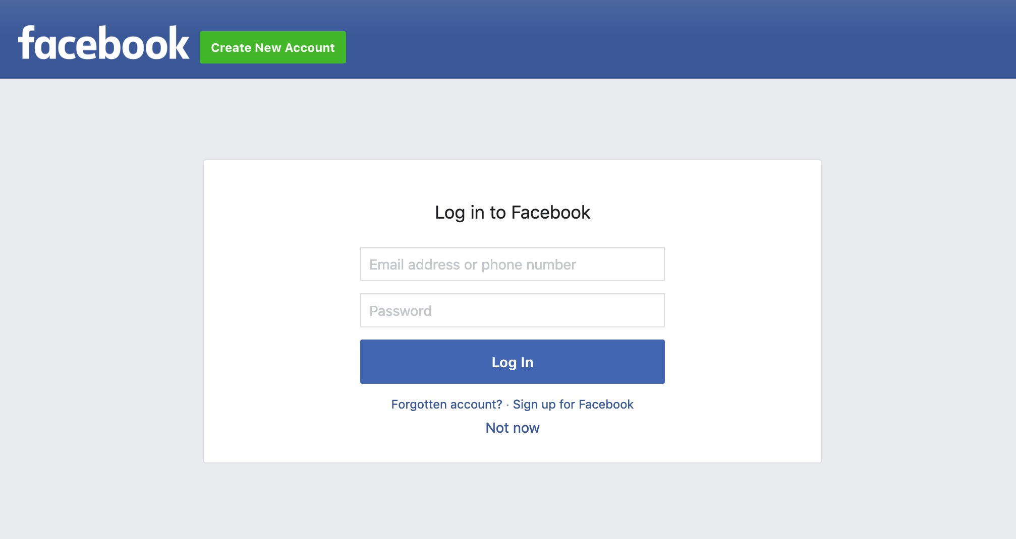 Sign in with your Facebook account.
