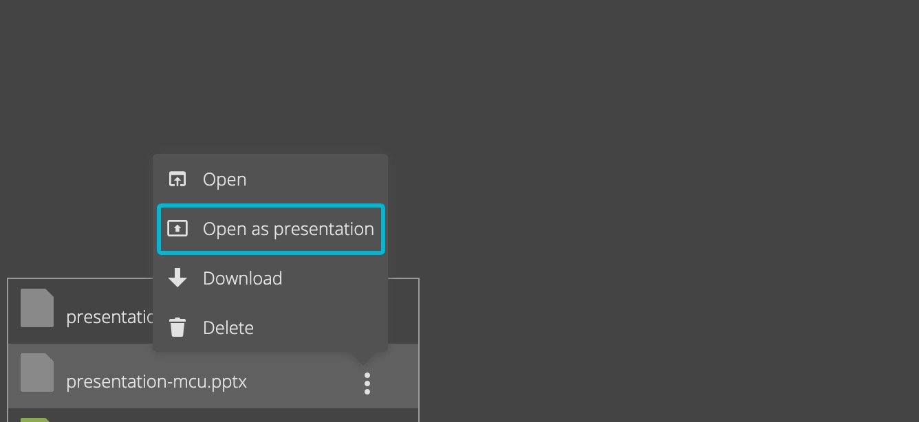 Show files as presentation.